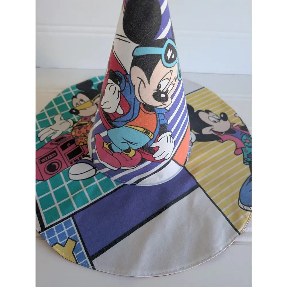 Handmade Mickey Mouse Whimsy Floppy Witch Hat - 1